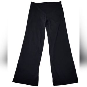 Theory Linen Blend Black Wide Leg Dress Pants Womens Sz 12 Professional Office